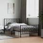 Estructura de cama con cabecero y estribo metal negro 107x203cm de , Camas y somieres - Ref: Foro24-374451, Precio: 75,99 €, ...