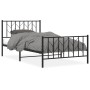 Estructura de cama con cabecero y estribo metal negro 107x203cm de , Camas y somieres - Ref: Foro24-374451, Precio: 75,99 €, ...