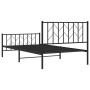 Estructura de cama con cabecero y estribo metal negro 107x203cm de , Camas y somieres - Ref: Foro24-374451, Precio: 75,99 €, ...