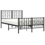 Estructura de cama cabecero y pie de cama metal negro 120x200cm de , Camas y somieres - Ref: Foro24-374453, Precio: 108,10 €,...