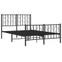 Estructura de cama cabecero y pie de cama metal negro 120x200cm de , Camas y somieres - Ref: Foro24-374453, Precio: 108,10 €,...