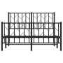 Estructura de cama cabecero y pie de cama metal negro 120x200cm de , Camas y somieres - Ref: Foro24-374453, Precio: 108,10 €,...