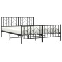 Black metal headboard and footboard bed frame 160x200cm by , Beds and slatted bases - Ref: Foro24-374458, Price: 128,01 €, Di...