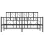 Black metal headboard and footboard bed frame 160x200cm by , Beds and slatted bases - Ref: Foro24-374458, Price: 128,01 €, Di...