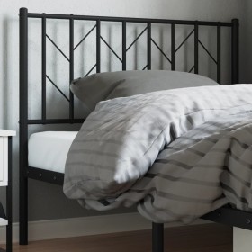 Black metal headboard 100 cm by , Headboards and footboards - Ref: Foro24-374466, Price: 23,97 €, Discount: %