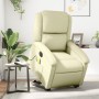 Cream Genuine Leather Electric Foot Massage Recliner by , Armchairs - Ref: Foro24-3204276, Price: 447,82 €, Discount: %