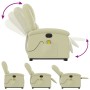 Cremefarbener elektrischer Fußmassage-Liegestuhl aus echtem Leder von , Sessel - Ref: Foro24-3204276, Preis: 447,82 €, Rabatt: %