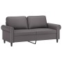 Sofá de 2 plazas de cuero sintético gris 140 cm de , Sofás - Ref: Foro24-359506, Precio: 244,49 €, Descuento: %