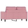 Sofá de 2 plazas terciopelo rosa 120 cm de , Sofás - Ref: Foro24-359192, Precio: 247,98 €, Descuento: %