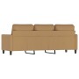 3-seater brown velvet sofa 180 cm by , Sofas - Ref: Foro24-359216, Price: 295,99 €, Discount: %