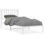 Estructura de cama de metal con cabecero blanco 90x200 cm de , Camas y somieres - Ref: Foro24-374479, Precio: 59,50 €, Descue...