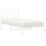 Estructura de cama de metal con cabecero blanco 90x200 cm de , Camas y somieres - Ref: Foro24-374479, Precio: 59,50 €, Descue...