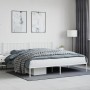 Estructura de cama con cabecero metal blanca 200x200 cm de , Camas y somieres - Ref: Foro24-374493, Precio: 113,16 €, Descuen...