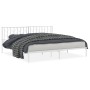 Estructura de cama con cabecero metal blanca 200x200 cm de , Camas y somieres - Ref: Foro24-374493, Precio: 113,16 €, Descuen...