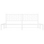 Estructura de cama con cabecero metal blanca 200x200 cm de , Camas y somieres - Ref: Foro24-374493, Precio: 113,16 €, Descuen...