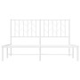 White metal bed frame with headboard 140x200 cm by , Beds and slatted bases - Ref: Foro24-374487, Price: 103,26 €, Discount: %