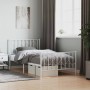 Estructura cama metal cabecero y estribo blanca 100x190 cm de , Camas y somieres - Ref: Foro24-374498, Precio: 71,99 €, Descu...