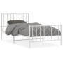 Estructura cama metal cabecero y estribo blanca 100x190 cm de , Camas y somieres - Ref: Foro24-374498, Precio: 71,99 €, Descu...