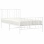 Estructura cama metal cabecero y estribo blanca 100x190 cm de , Camas y somieres - Ref: Foro24-374498, Precio: 71,99 €, Descu...