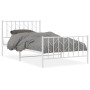 Estructura cama metal con cabecero y pie cama blanca 107x203 cm de , Camas y somieres - Ref: Foro24-374500, Precio: 77,95 €, ...