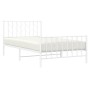 Estructura cama metal con cabecero y pie cama blanca 107x203 cm de , Camas y somieres - Ref: Foro24-374500, Precio: 77,95 €, ...