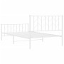 Estructura cama metal con cabecero y pie cama blanca 107x203 cm de , Camas y somieres - Ref: Foro24-374500, Precio: 77,95 €, ...