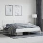 Metal bed frame with white headboard 183x213 cm by , Beds and slatted bases - Ref: Foro24-374491, Price: 91,99 €, Discount: %