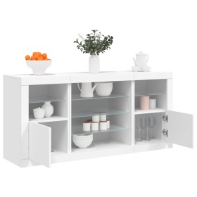 Sideboard mit weißen LED-Leuchten 142,5x37x67 cm von , Sideboards - Ref: Foro24-3209086, Preis: 178,18 €, Rabatt: %