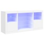 Aparador con luces LED blanco 142,5x37x67 cm de , Aparadores - Ref: Foro24-3209086, Precio: 164,14 €, Descuento: %