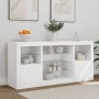 Sideboard mit weißen LED-Leuchten 142,5x37x67 cm von , Sideboards - Ref: Foro24-3209086, Preis: 178,18 €, Rabatt: %