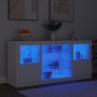 Sideboard with white LED lights 142.5x37x67 cm by , Sideboards - Ref: Foro24-3209086, Price: 178,18 €, Discount: %