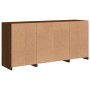 Sideboard with LED lights brown oak 142.5x37x67 cm by , Sideboards - Ref: Foro24-3209092, Price: 156,99 €, Discount: %