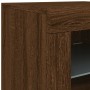 Sideboard with LED lights brown oak 142.5x37x67 cm by , Sideboards - Ref: Foro24-3209092, Price: 156,99 €, Discount: %