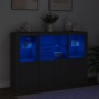 Sideboards mit LED-Beleuchtung, 3 Stück, schwarzes Holzwerkstoff von , Sideboards - Ref: Foro24-3209108, Preis: 229,67 €, Rab...