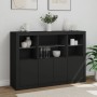 Sideboards mit LED-Beleuchtung, 3 Stück, schwarzes Holzwerkstoff von , Sideboards - Ref: Foro24-3209108, Preis: 229,67 €, Rab...