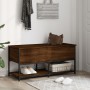 Engineered wood storage bench oak brown 100x42.5x47 cm by , Benches for halls and storage - Ref: Foro24-839027, Price: 72,21 ...