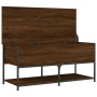 Engineered wood storage bench oak brown 100x42.5x47 cm by , Benches for halls and storage - Ref: Foro24-839027, Price: 72,21 ...