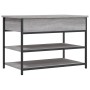 Banco zapatero madera de ingeniería gris Sonoma 70x42,5x50 cm de , Bancos para recibidores y almacenamiento - Ref: Foro24-839...