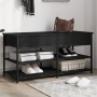 Black engineered wood shoe bench 100x42.5x50 cm by , Benches for halls and storage - Ref: Foro24-839033, Price: 86,01 €, Disc...