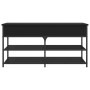 Black engineered wood shoe bench 100x42.5x50 cm by , Benches for halls and storage - Ref: Foro24-839033, Price: 85,99 €, Disc...