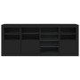 Aparador con luces LED negro 164x37x67 cm de , Aparadores - Ref: Foro24-3209052, Precio: 211,99 €, Descuento: %