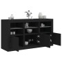 Sideboard mit schwarzen LED-Leuchten 123x37x67 cm von , Sideboards - Ref: Foro24-3209059, Preis: 169,23 €, Rabatt: %