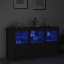 Sideboard mit schwarzen LED-Leuchten 123x37x67 cm von , Sideboards - Ref: Foro24-3209059, Preis: 169,23 €, Rabatt: %