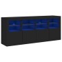 Aparador con luces LED negro 163x37x67 cm de , Aparadores - Ref: Foro24-3209073, Precio: 191,13 €, Descuento: %