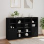 Sideboards with LED lights 3 pieces black engineered wood by , Sideboards - Ref: Foro24-3209136, Price: 246,57 €, Discount: %