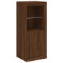 Sideboard with LED light 3 pieces oak brown engineered wood by , Sideboards - Ref: Foro24-3209141, Price: 222,68 €, Discount: %