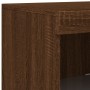 Sideboard with LED light 3 pieces oak brown engineered wood by , Sideboards - Ref: Foro24-3209141, Price: 222,68 €, Discount: %