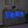 Sideboard mit LED-Licht, 3-teilig, Betongrau, Holzwerkstoff von , Sideboards - Ref: Foro24-3209117, Preis: 243,94 €, Rabatt: %