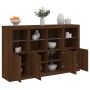 Sideboard with LED light 3 pieces oak brown engineered wood by , Sideboards - Ref: Foro24-3209120, Price: 250,51 €, Discount: %