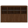 Sideboard with LED light 3 pieces oak brown engineered wood by , Sideboards - Ref: Foro24-3209120, Price: 250,51 €, Discount: %